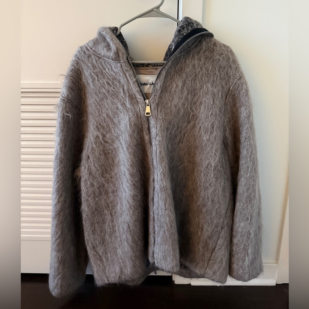 Fuzzy Zip-Up Hoodie Jacket